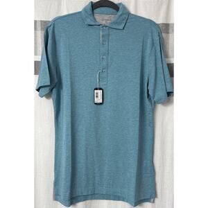 NWT Johnnie-O Polo Shirt Mens Small Caicos Blue Linxter Golf Performance $118